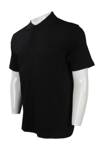 P896 團體訂做男裝短袖Polo恤 訂製淨色短袖Polo恤 香港 華潤 短袖Polo恤專營店    黑色